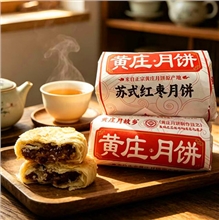 *食秋月红枣黄庄月饼